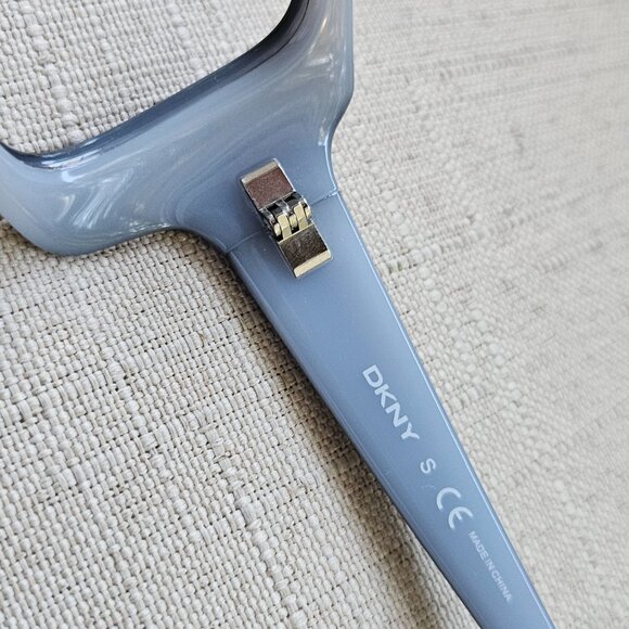 DKNY Oversized Black Square Glasses W Milky Baby Blue Interior Eyeglasses - Picture 15 of 16